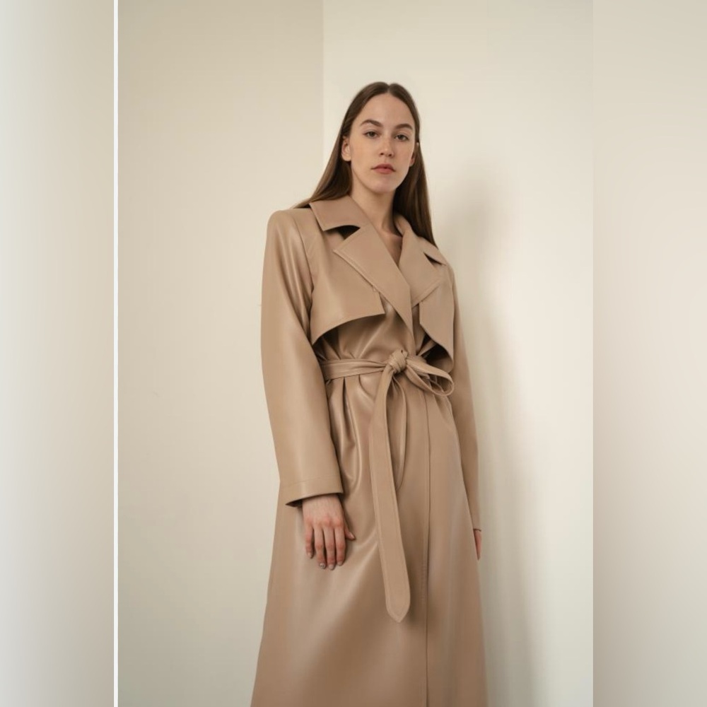 Fashion Nova Tan Trench Coat with Belted Waist